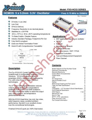 FXO-HC530-125 datasheet  